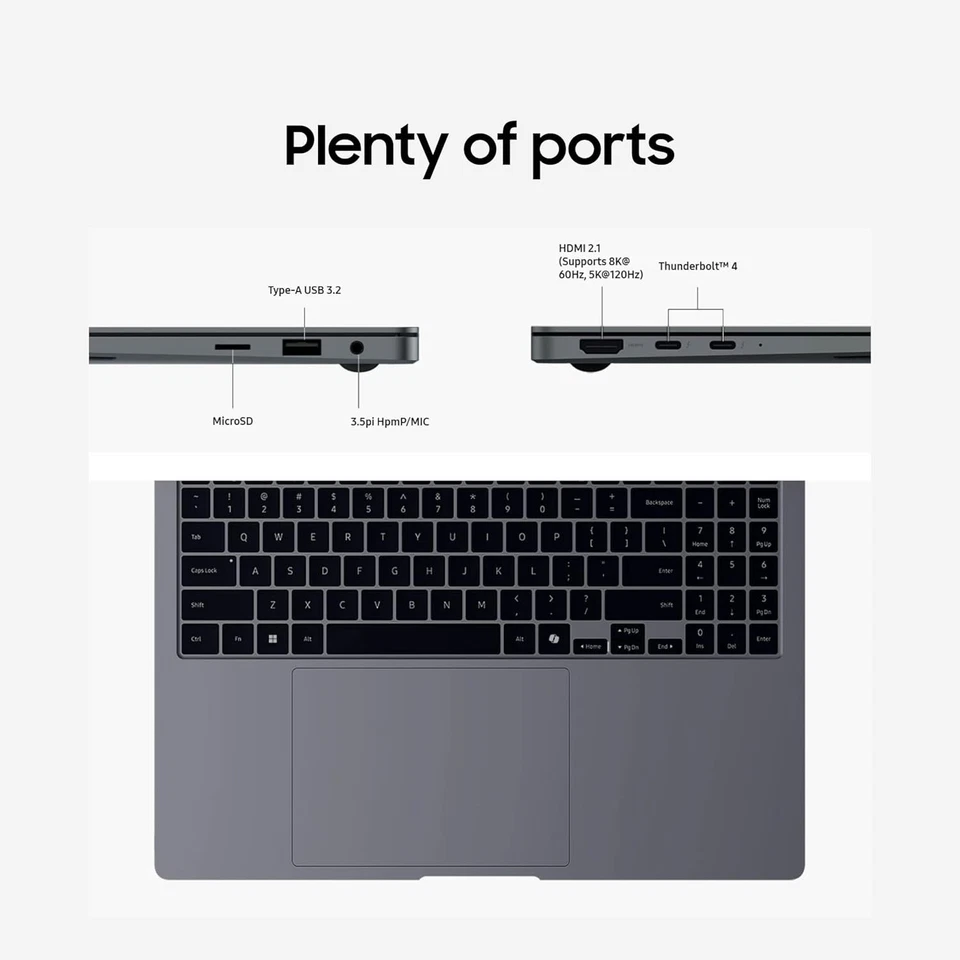 SAMSUNG Galaxy Book4 Pro 16 Ultra 7-155H 32GB RAM 1TB SSD Windows 11 Pantalla Táctil Foto 3 de 4