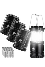 Etekcity Camping Lanterns for Power Outages 4 Pack, 4 4 pack, Dark Black