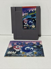 Adventures of LOLO 1, 2, 3 Trilogy (Nintendo NES) With Manuals and Hard Cases