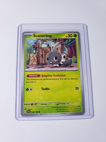 Pokemon Scatterbug 008/198 Sv01: Scarlet & Violet Base Set Regular - 第 1/4 張圖片