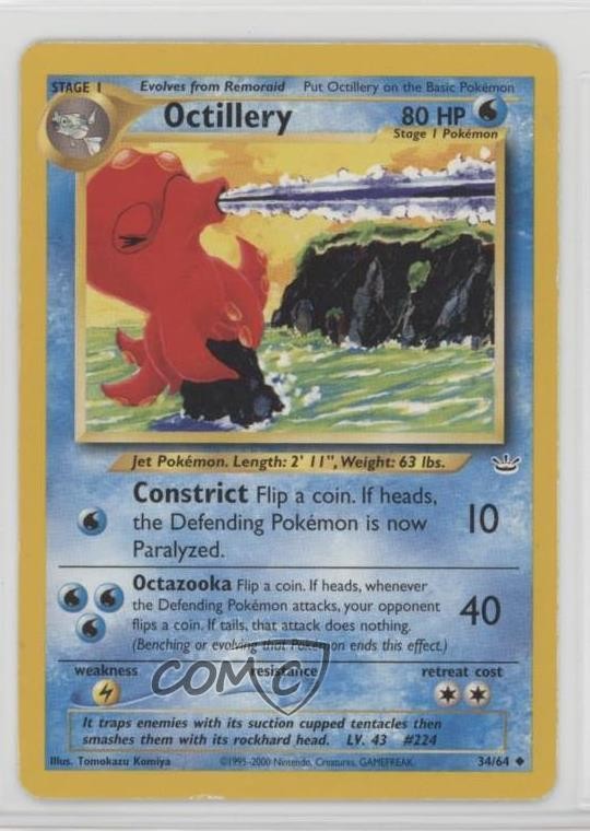 Octillery Pokemon Neo Revelation #34 2001