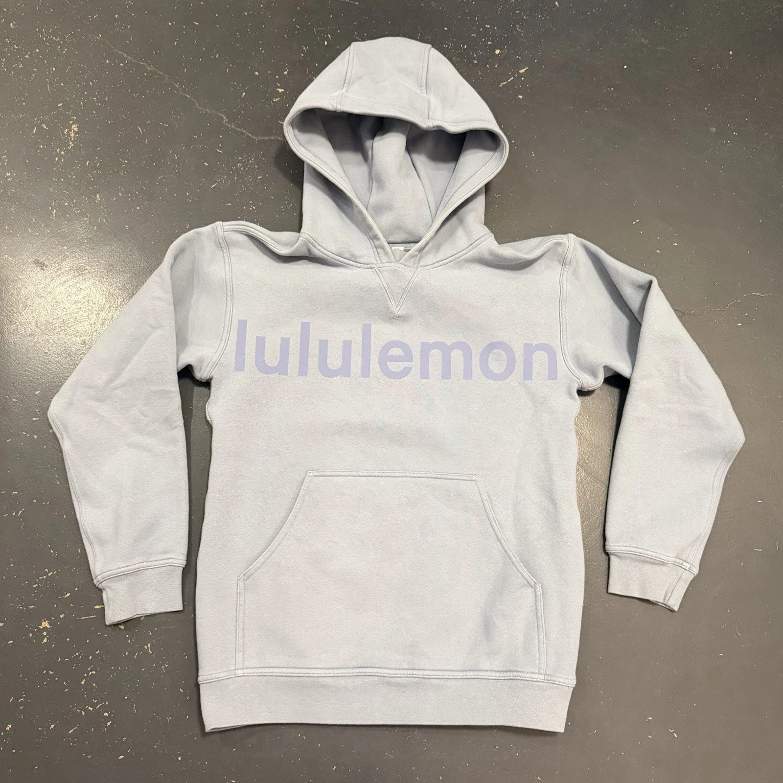 Lululemon Hoodie Womens 6 Chambroay Blue All Yours Sweatshirt Pullover Logo