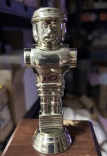 4.5 Foosball Table Soccer Trophy Topper Silver Plastic Rare Figure Cake Keg Tap