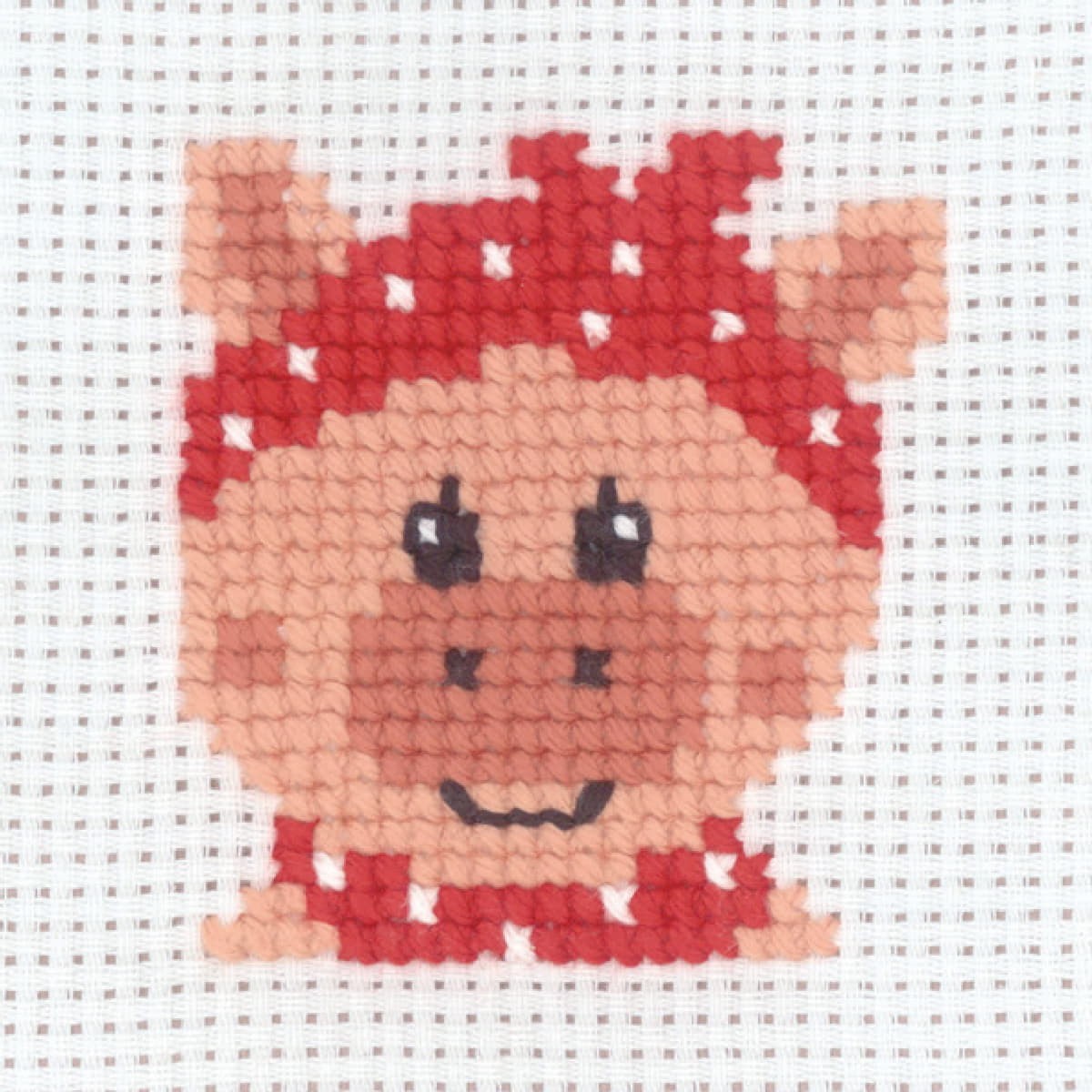 Permin counted cross stitch kit ""Pig"", 8x8cm