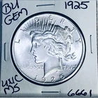 1925 P BU GEM PEACE SILVER DOLLAR UNC MS+++ U.S. MINT RARE COIN 6661
