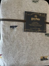 POTTERY BARN TEEN HARRY POTTER FLAGS SHEET SET TWIN XL GRAY NEW