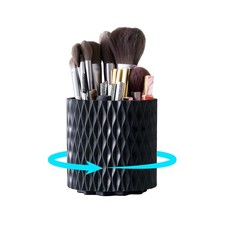 360  Rotating Makeup Brush Holder, 5-Slot Cosmetic Organizer Cup for Vanity
