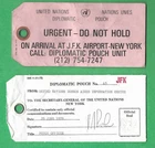 United Nations diplomatic pouch tags