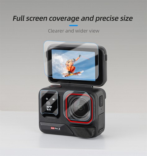 Camera Lens Protector Tempered Film Camera Accessories for Insta360 Ace Pro 2 - Photo 5 sur 9