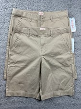 2x Cat  Jack Boys 18 Khaki Flat Front School Uniform Chino Shorts