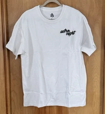 Astro-Eight Astro-8 Men's Chest Logo Graphic Tee T-Shirt Size L White NWT