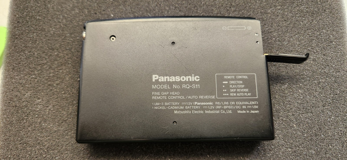 Panasonic - カセットプレーヤー　RQ-S11 Panasonic  S-XBS Panasonic RQ-S11 S-XBS Cassette Player Dolby system Black