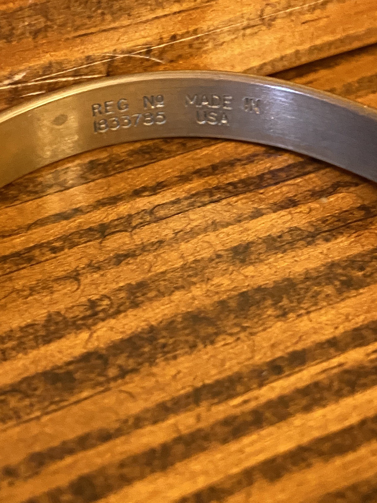 Vintage Signed Sabina Solid Copper Cuff Braclet - image 2