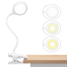 Reading Light, 28 LEDs Rechargeable Clip on Lamp, 3 Color x 3 Brightness Clip...