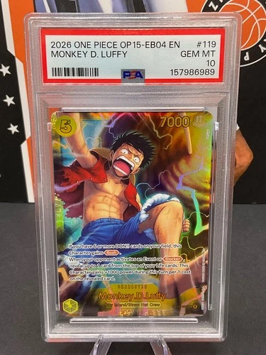2026 One Piece OP15-EB04 EN #119 Monkey D. Luffy SEC PSA 10 GEM MINT