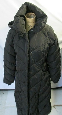 steve madden women's long chevron maxi puffer coat