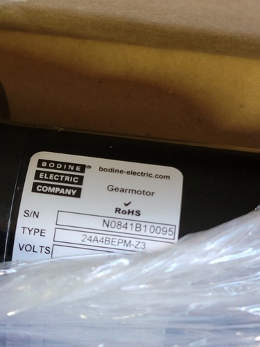 Bodine Gearmotor M0841B10095 DC,60:1 Ratio, 1/17 HP, 42 RPM 12V NEW FREE SHIP - Picture 3 of 6