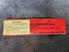 NOS Horolovar 400-Day Clock Suspension Spring Unit No. 26