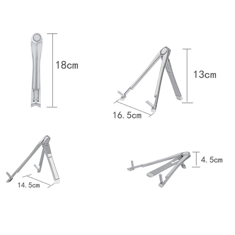 Portable Aluminium Metal Desk Stand Holder For iPad 3 4 Mini Air Android Tablet - Image 3 of 4