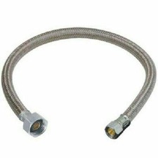  2 30" Flexible Braided Faucet Supply Line Connector 3/8"Comp x 1/2" FIP