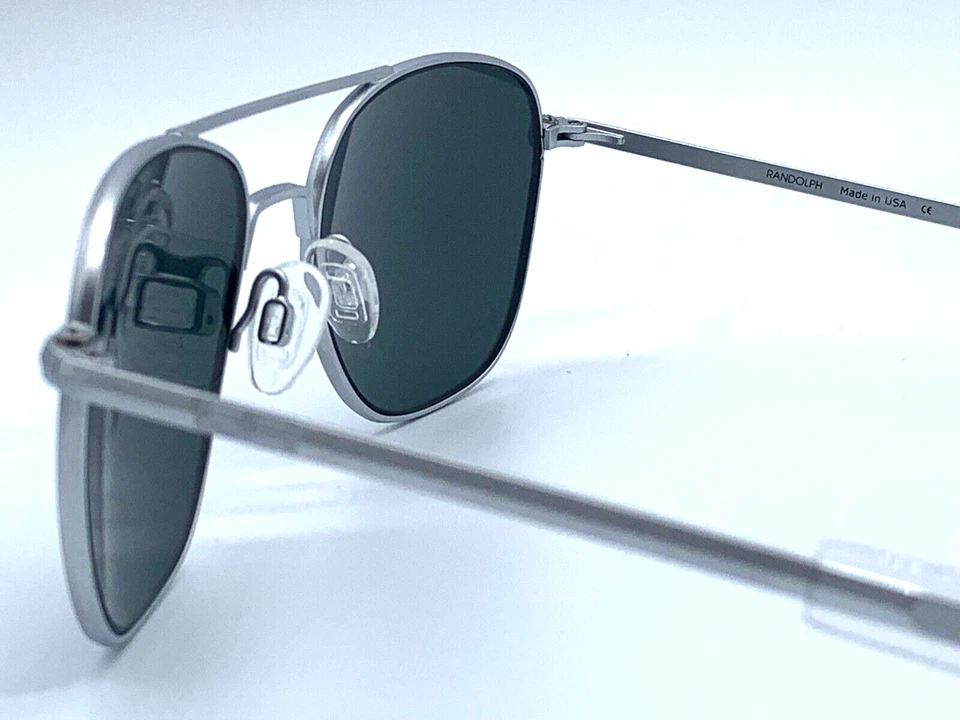Gafas de sol Randolph AVIATOR 55 mm mate cromadas gris americano envío gratuito #1045 Foto 4 de 4