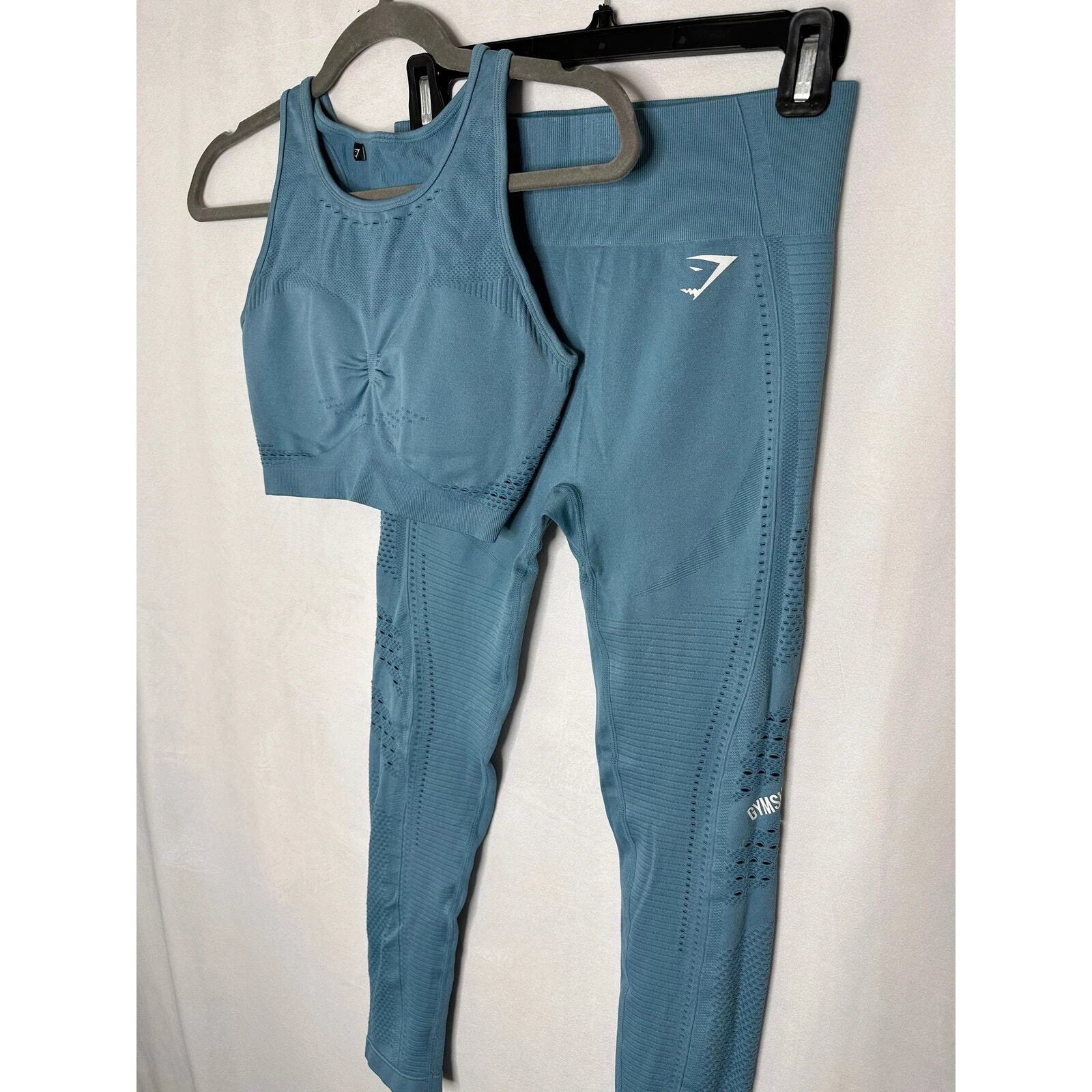 gymshark flawless knit workout set gym training bra leggings