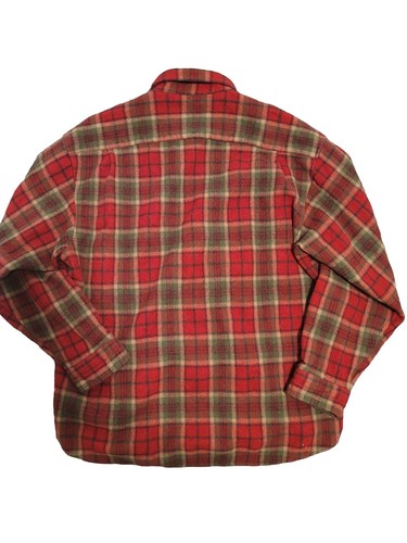 Pendleton Shirt Mens XL Vintage Wool Red Shadow Plaid (A19) - Afbeelding 5 van 5