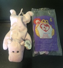 Ty Beanie Baby 1994 Happy The Hippo And Teeny Beanie Happy Mint With Tags