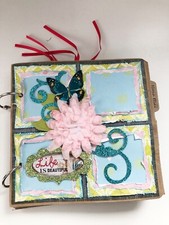 Life is Beautiful Paper Bag Handmade Mini Scrapbook Album Fully Decorated