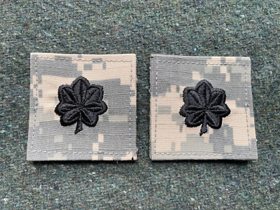 Original US Forces ACU Lt Colonel Uniform Rangabzeichen Hakenschlaufe hinten PAAR NEU