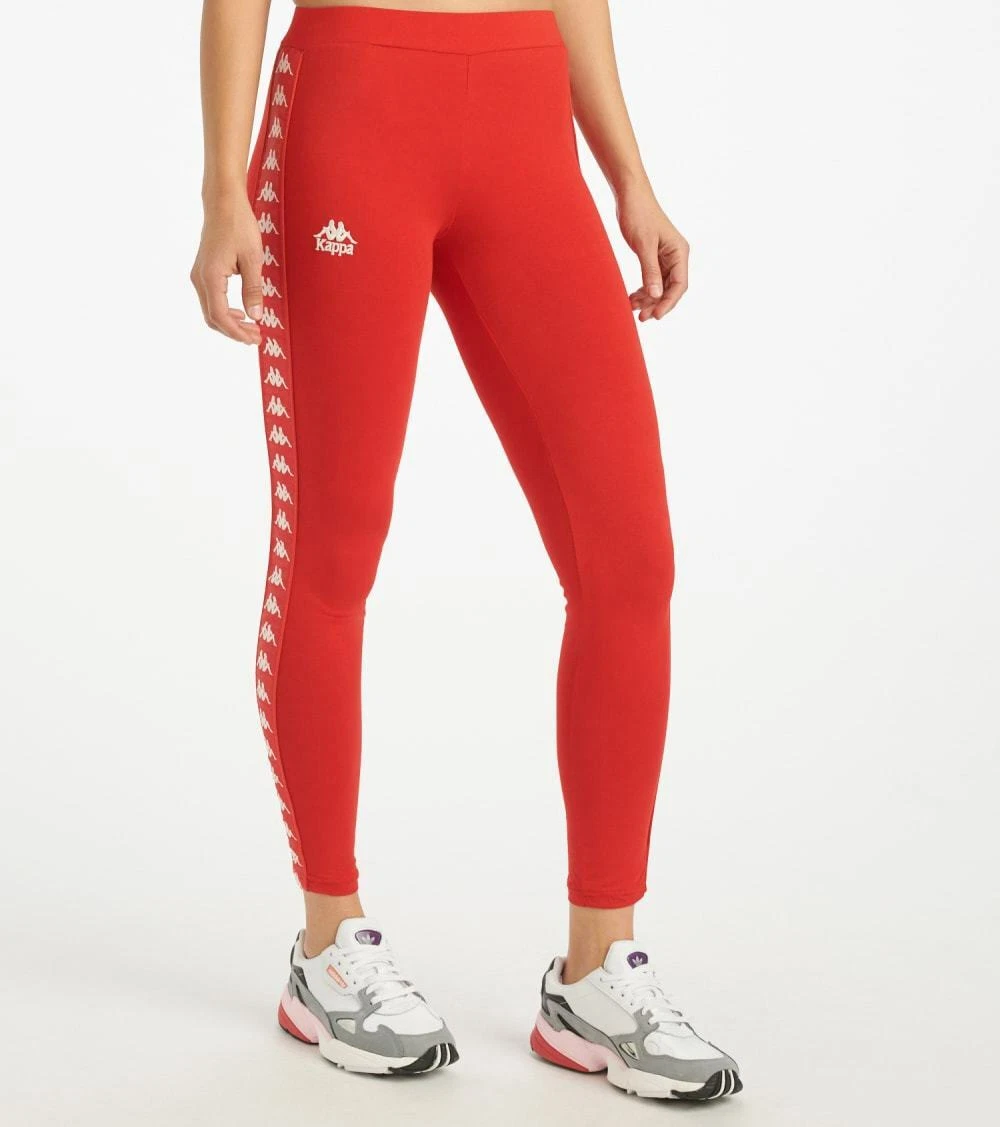 Kappa Womens 222 Banda Anen Skin Fit Leggings 303WGJ0-A0K Red-Size