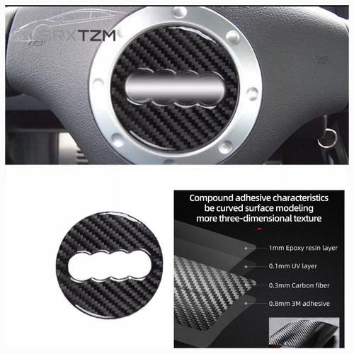 Fits Audi TT Mk1 8N MY 1999-06 Carbon Effect Steering Wheel Trim - Picture 4 of 6