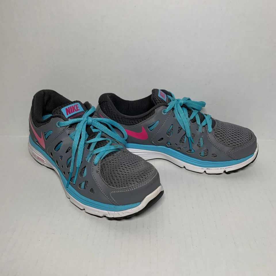 Nike Dual Fusion Run 2 Zapatos Atléticos para Correr para Mujer Talla 7.5 Gris Verde azulado y Rosa Foto 3 de 4