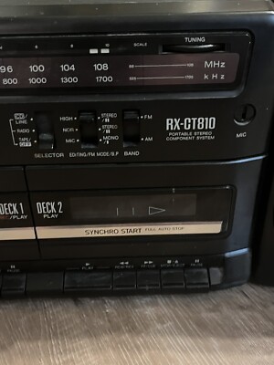 Vintage Panasonic Boombox RX-CT810 AM/FM Dual Cassette Vintage Panasonic Boombox RX-CT810 AM/FM Dual Cassette