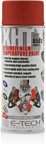 2x RED XHT Brake Caliper High Temperature Spray Paint + 1x Lacquer 400ml+M - Picture 3 of 16