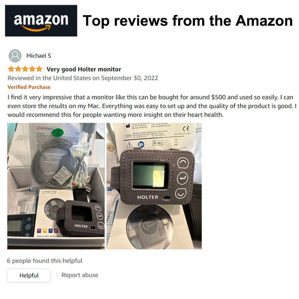 12 Lead Holter Monitor Detect arrhythmias with AI analysis 24 hours EKG Monitor | UK