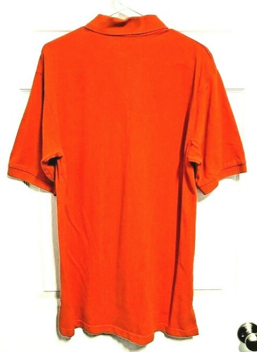 AUBURN TIGERS Men Orange NCAA Short Sleeve Cotton Polo Shirt M Russell Athletic - Picture 5 of 5