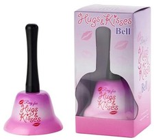 Ring for Hugs  Kisses Metal Hand Bell - Home Kitchen Bar Pub Office Desk Room