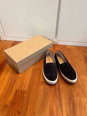 Mulo Espadrilles Navy Blau Leder Schuhe Gr. 41 / 8 US / 7 UK