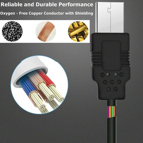 USB 2.0 Type A Male to Type B Mini (5pin) Charge Data Sync Cable Lead Cord 2mete - Picture 5 of 6