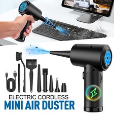 Cordless Electric Air Duster Blower High Pressure For Pc Computer Car Cleaning