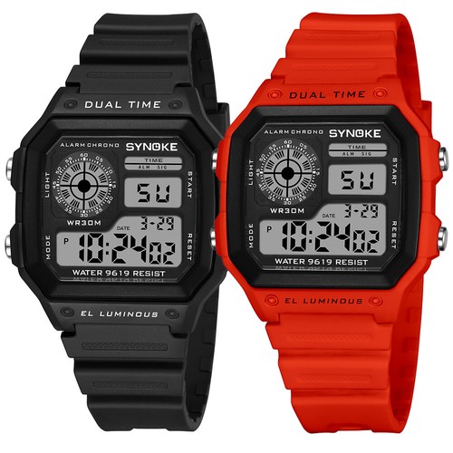 Men's Sport Digital Watch LED Backlight Multifunction Wrist Watch Xmas Gift