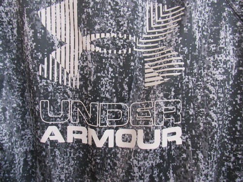 Under Armour Coldgear Gray Digital Camo Logo Hoodie YXL Youth Hooded Sweatshirt - Picture 2 of 4