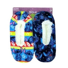 Lilo  Stitch Women's Slipper Socks Size 7-9.5 One Size Fits Most Faux Fur 2PK