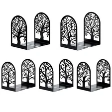 Book Ends, Metal Bookends for Shelves, Modern Tree Book Ends Decorative, Heav...