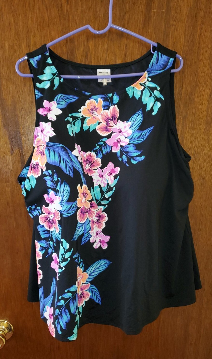 Lands End Floral High Neck Tankini Top Sz 26W EUC eBay