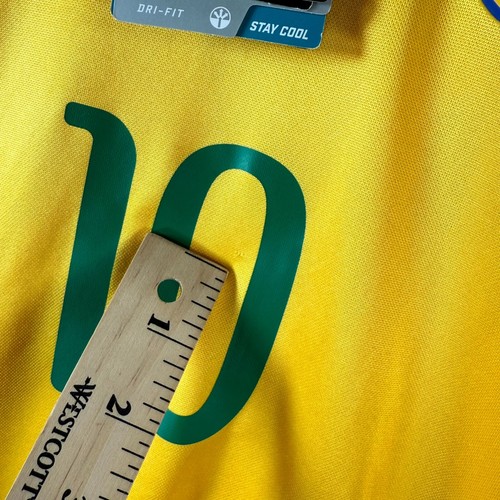 Nike T-Shirt Uomo L Giallo Dri-Fit Calcio-Nazionali Squadre Brasile Scott Levin #10 - Foto 10 di 12