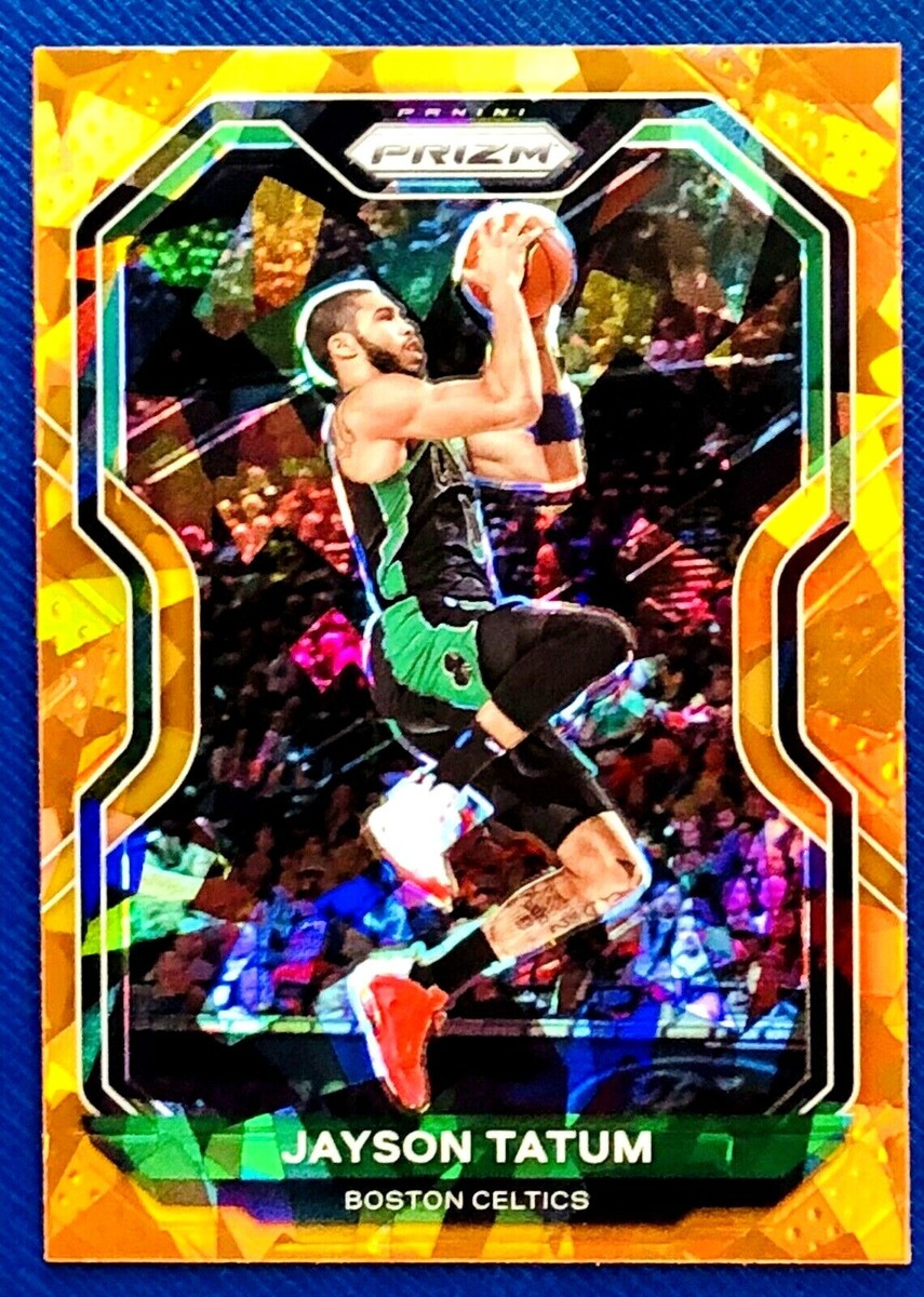 JAYSON TATUM 2020-21 Panini Prizm ORANGE CRACKED ICE Card
