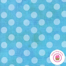 Moda GRUNGE HITS THE SPOT Turquoise Blue Dots 30149 54 Basic Grey QUILT FABRIC