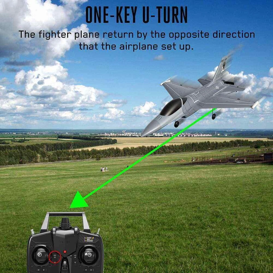 VOLANTEX 2.4G F16 4CH Fighting Falcon RC Airplane Flight Aerobatic Glider Plane - Image 4 of 4